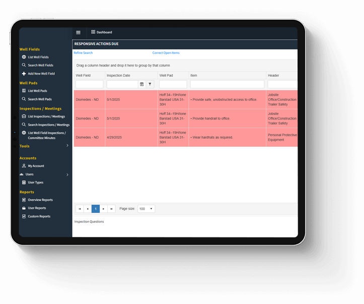 SafetyPro software on screen